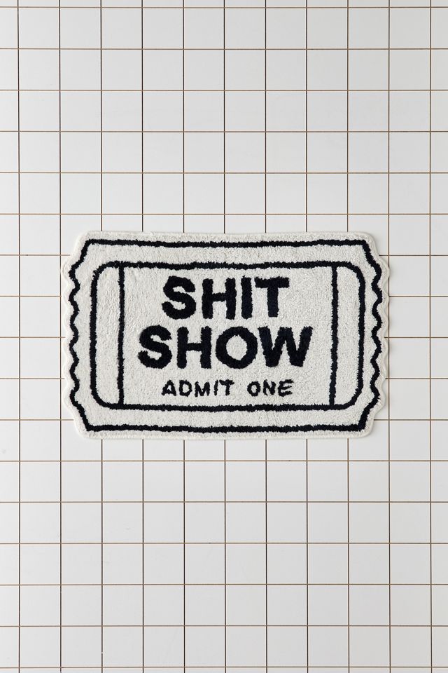 Alfombra de Baño Black and White Sh*t Show #1