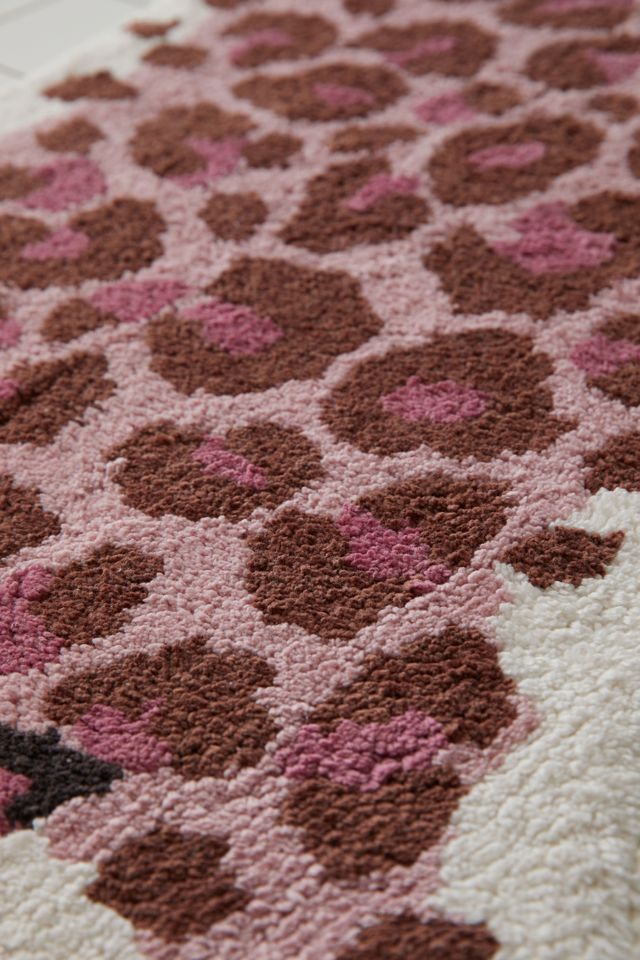 Pink Leopard Bath Mat #2