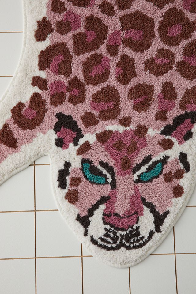 Pink Leopard Bath Mat #3