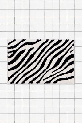 Zebra Print Mini Bath Mat 