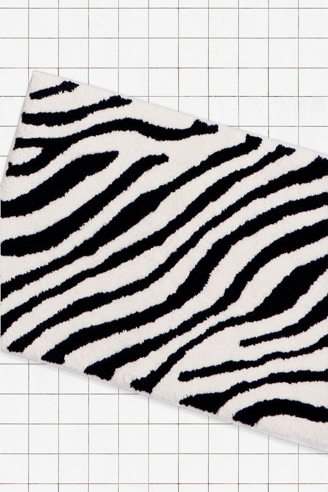 Zebra Print Mini Bath Mat  #1