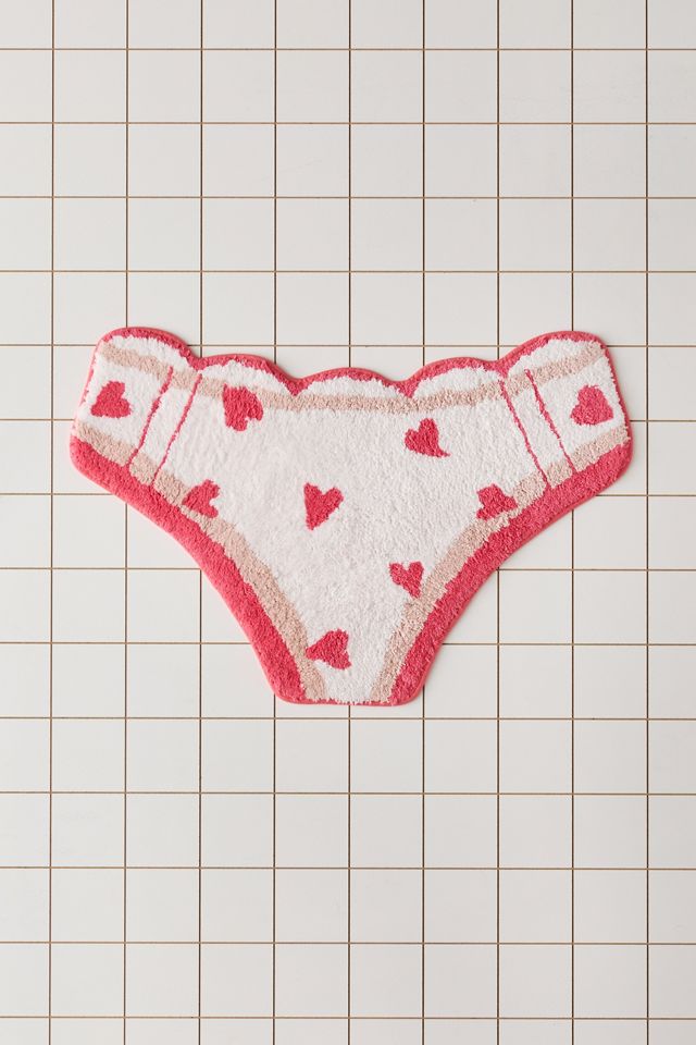 Heart Undies Bath Mat #1