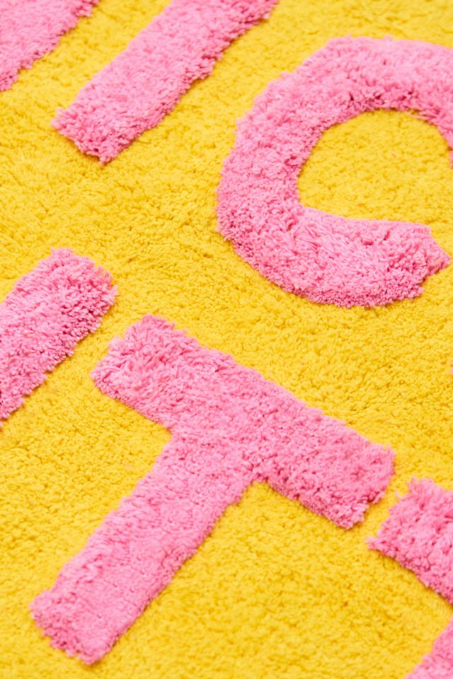 Gelbe & Pinke Netter Po Badematte #2