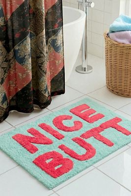 Alfombra de Baño Teal & Pink Nice Butt