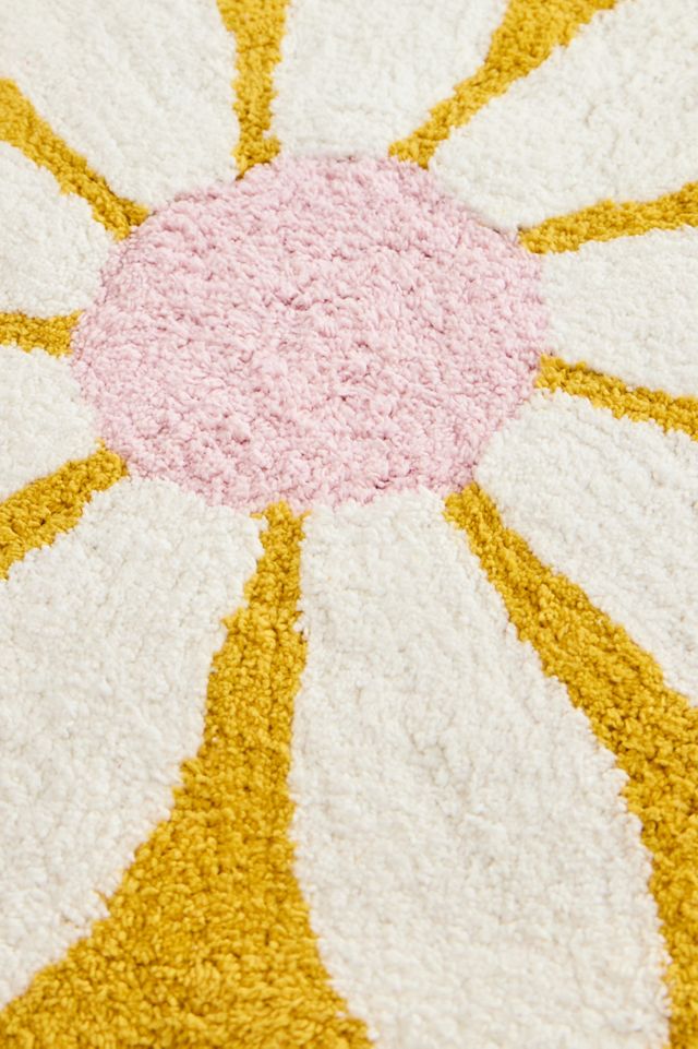 Yellow Daisy Mini Bath Mat #1