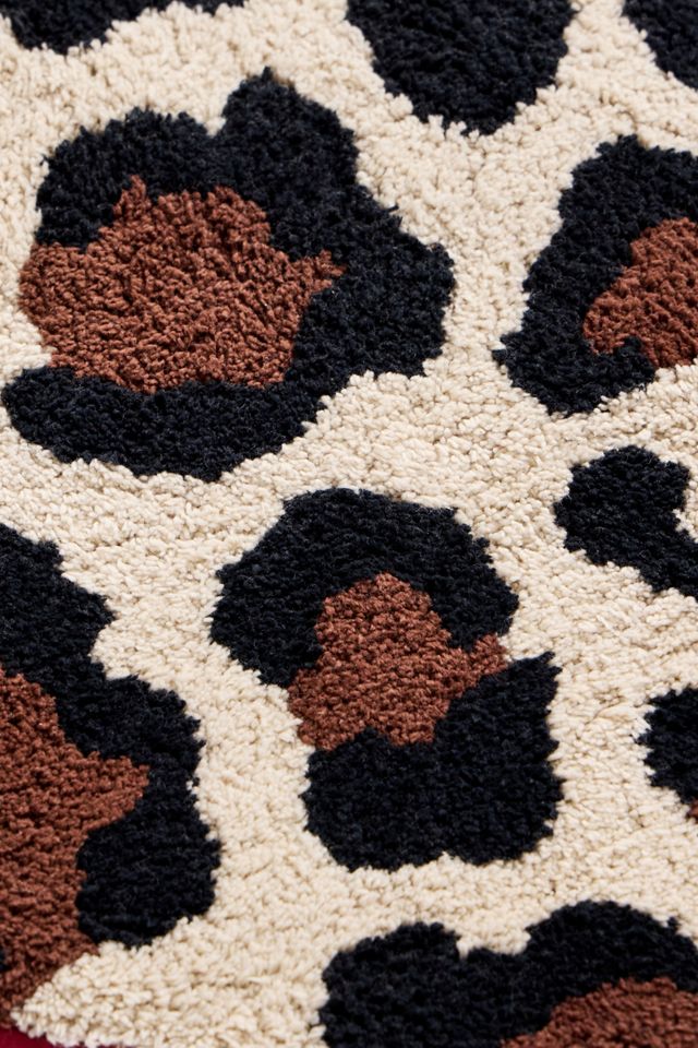 Leopard Print Heart Bath Mat #1