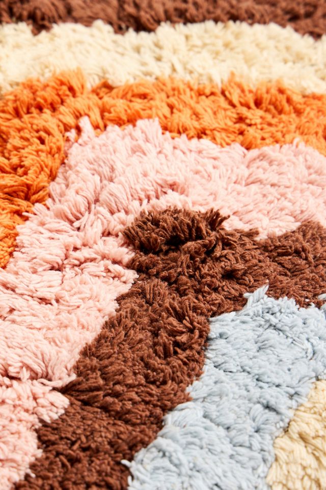 Retro Stripe Chevron Bath Mat #1