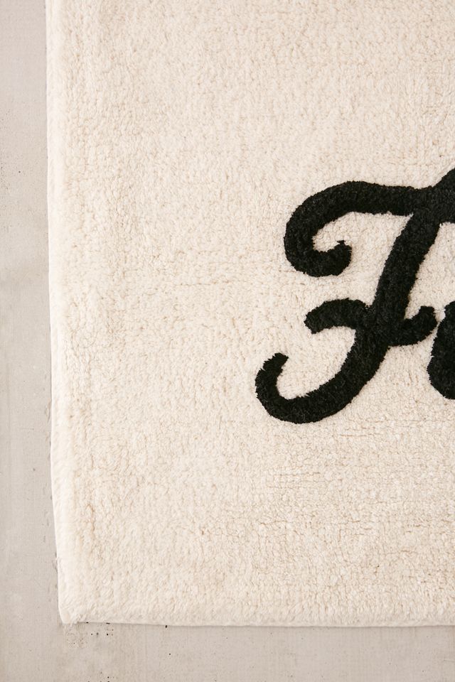Filthy Black & White Bath Mat #2