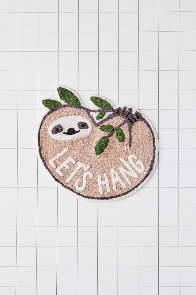 Sloth Let’s Hang Bath Mat #1