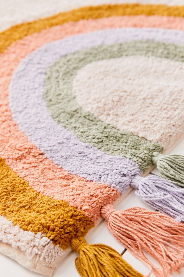 Rainbow Fringe Bath Mat #3