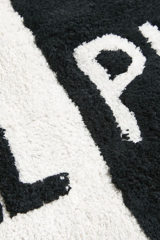 Tapis de bain noir et blanc Chill Pill #2