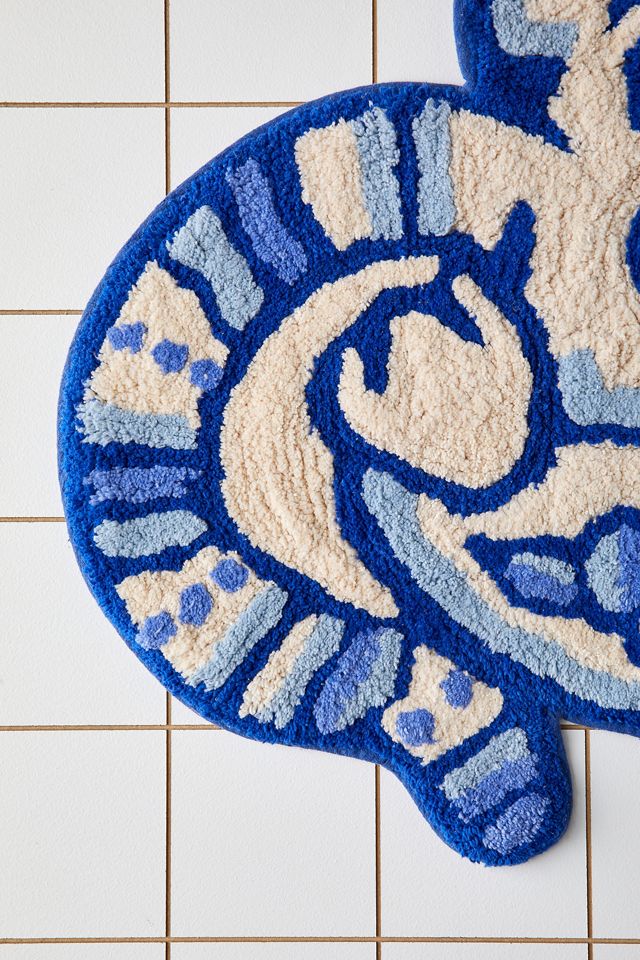 Delft Cat Bath Mat #3