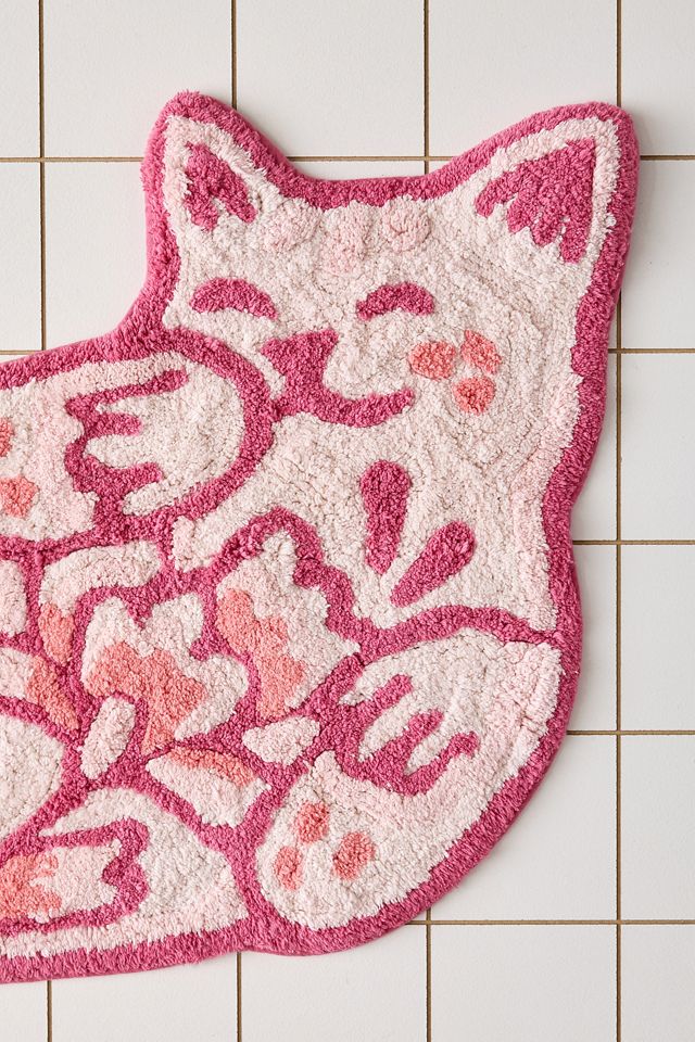 Delft Cat Bath Mat #2