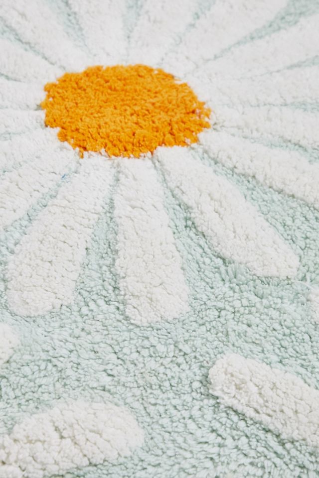 Mint Daisy Bath Mat #1