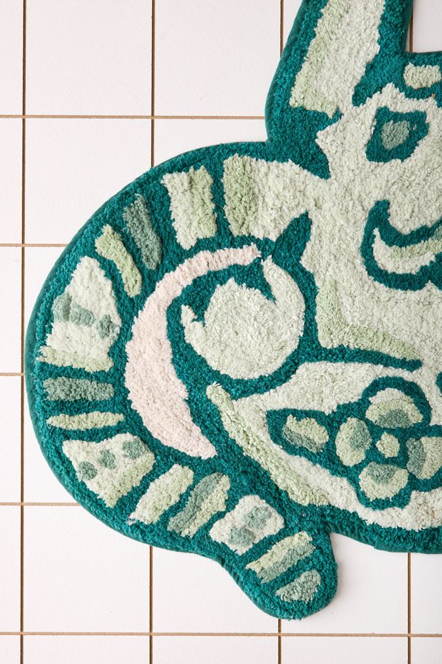 Tapete de Baño Gato Delft Verde #3