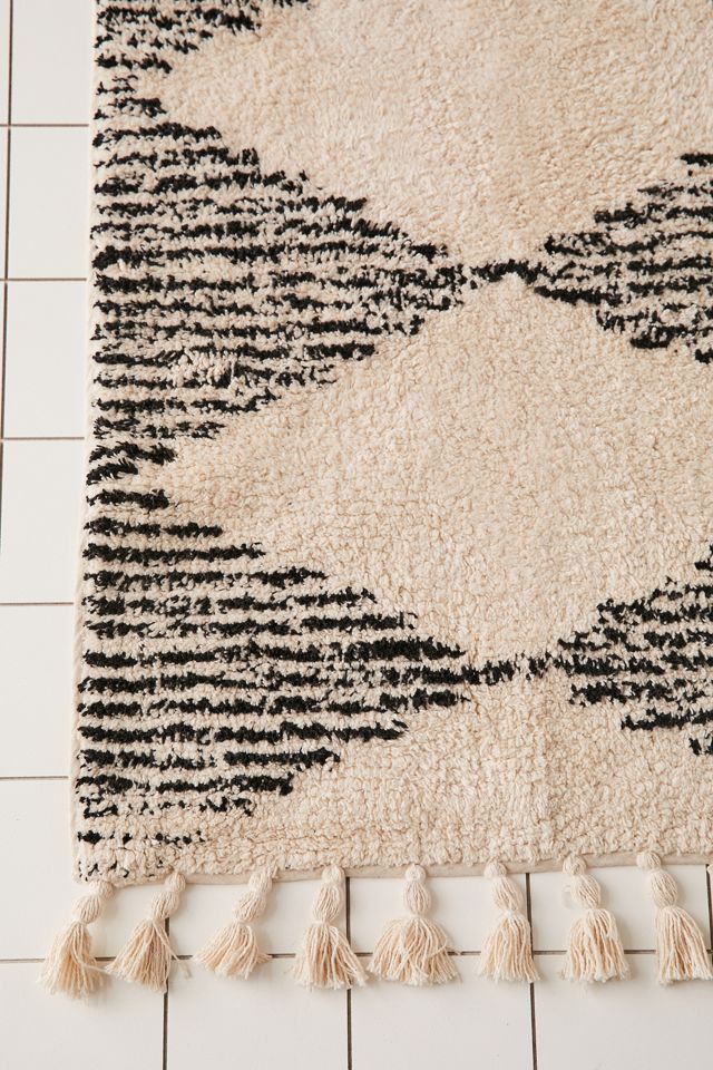 Tapis de bain long tufté diamant #3