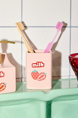 Strawberry Milk Storage Pot - Pink ALL at Urban Outfitters