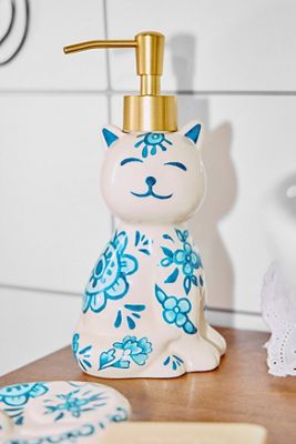 Delft Cat Soap Dispenser
