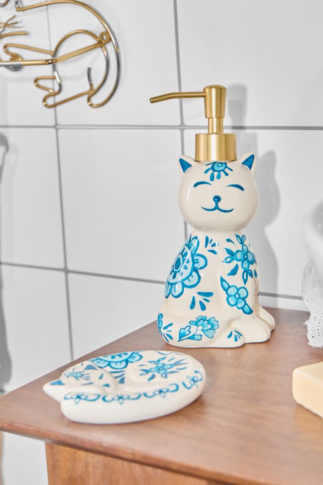 Delft Cat Soap Dispenser #1