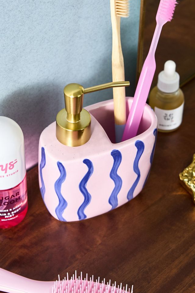 Set de Jabón Ari Rosa & Azul y Maceta de Almacenamiento #1