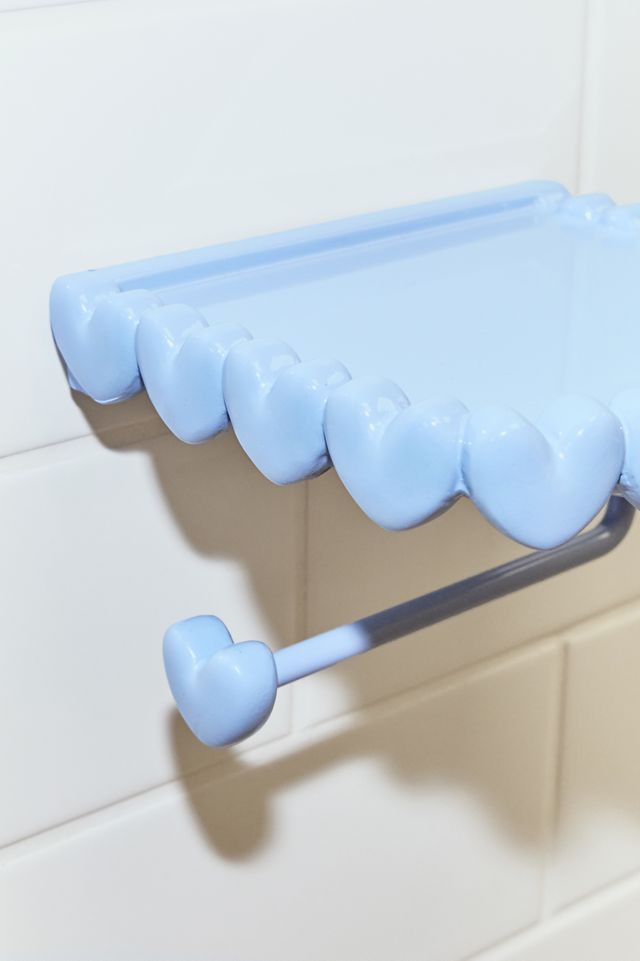 Porte-papier hygiénique et étagère de rangement Eloise à bordure cœur #3