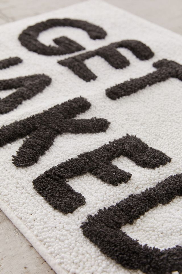 Get Naked Black & White Bath Mat #3