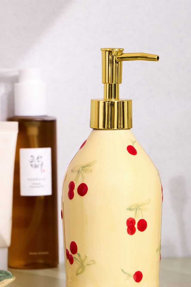 Painted Cherry Soap Dispenser #1