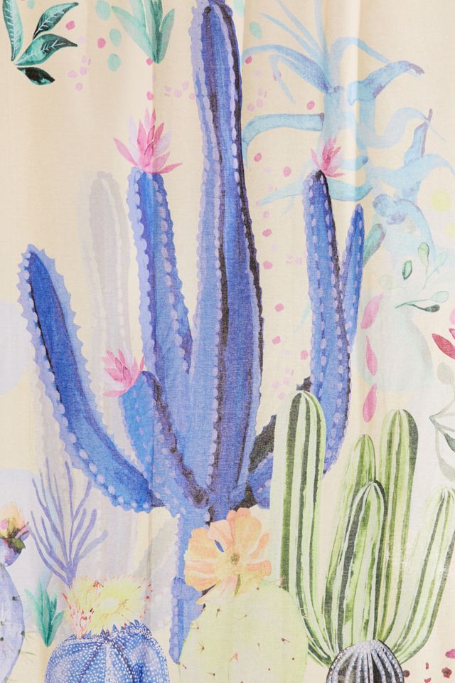 Cactus Terrarium Shower Curtain #1