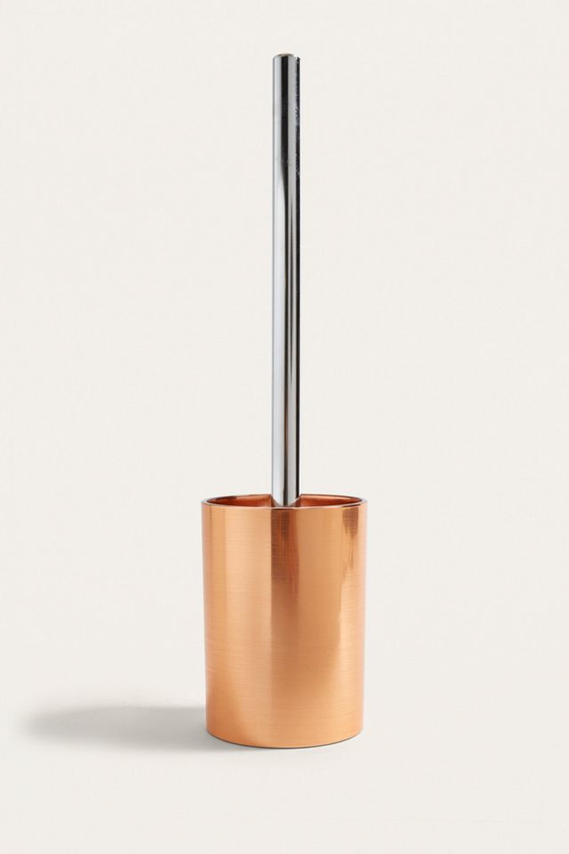 Copper Toilet Brush + Holder Set Urban Outfitters UK