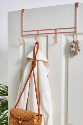 Copper 4 Hook Over the Door Rack