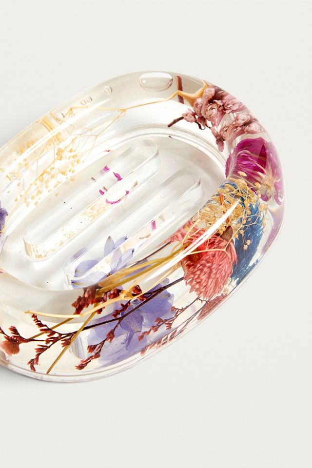 Seifenschale mit gepresstem Blumendesign #2