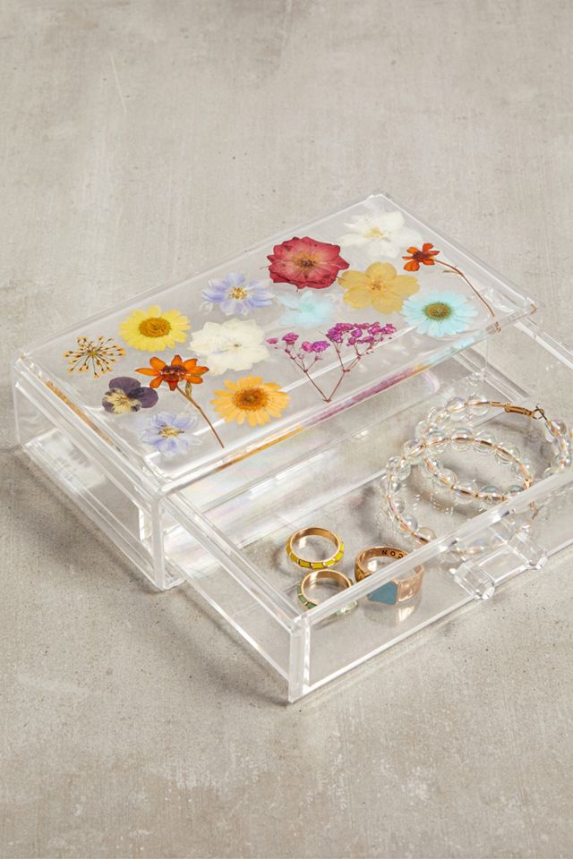 Cassia Pressed Flower Storage Drawer | Urban Outfitters UK