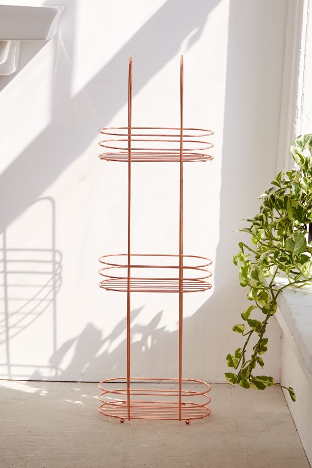 Minimalistischer Badezimmer-Organizer in Roségold #1