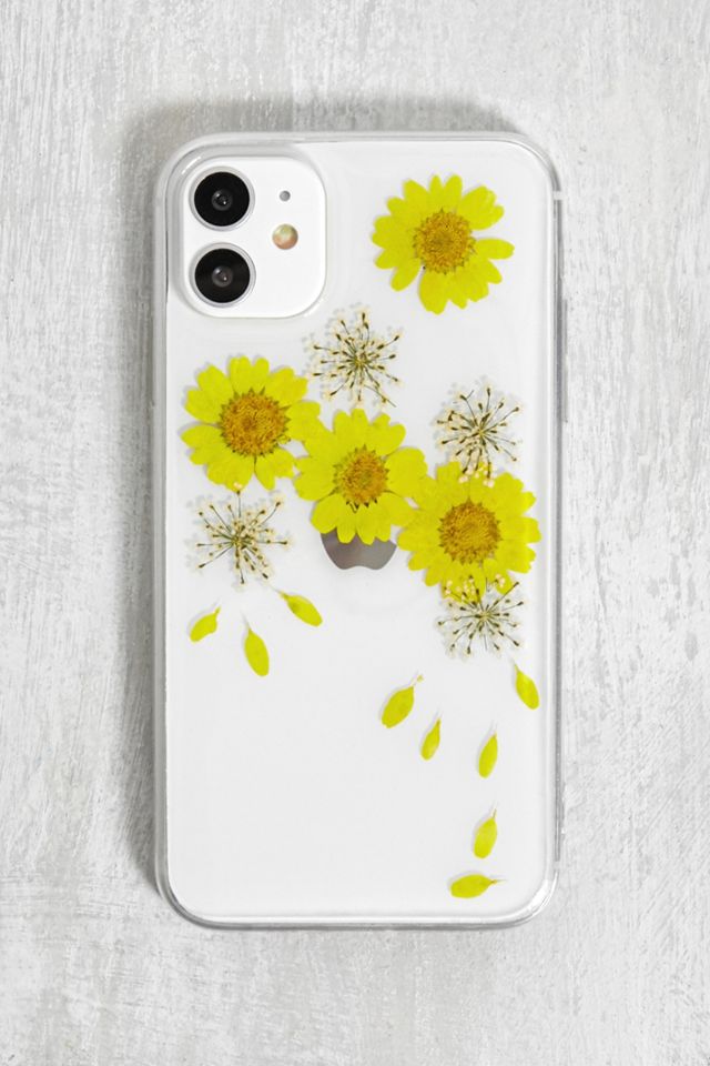 Recover Yellow Pressed Flowers iPhone XR/11 Case Urban Outfitters UK