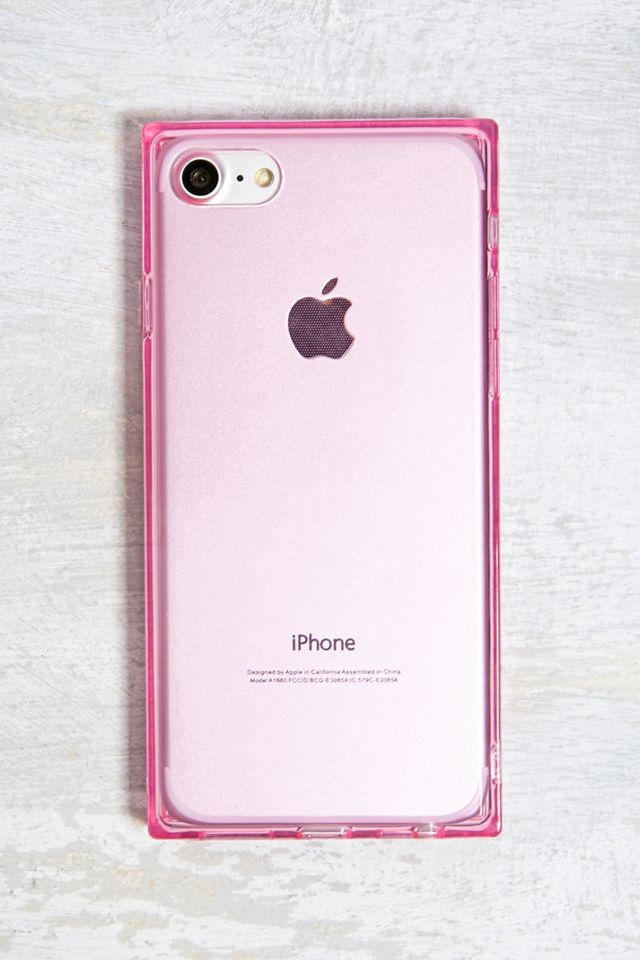 Recover - Coque carrée rose transparente pour iPhone 6/6s/7/8