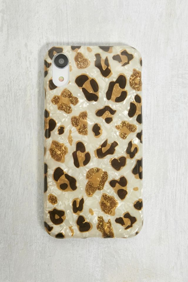 Leopard Print Shimmer iPhone XR Phone Case | Urban Outfitters UK