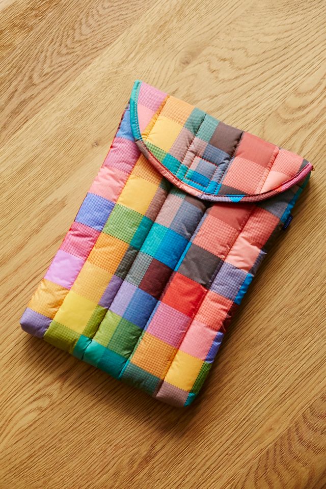 Baggu – 13 " gepolsterte Laptop-Hülle mit Madras Nr. 1-Print #4
