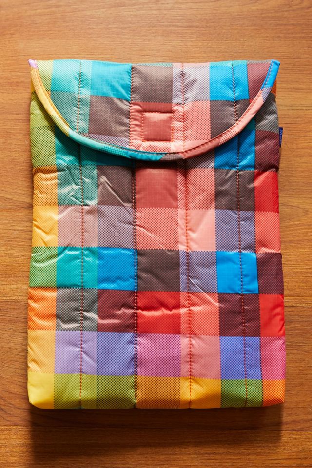 Baggu – 13 " gepolsterte Laptop-Hülle mit Madras Nr. 1-Print #2