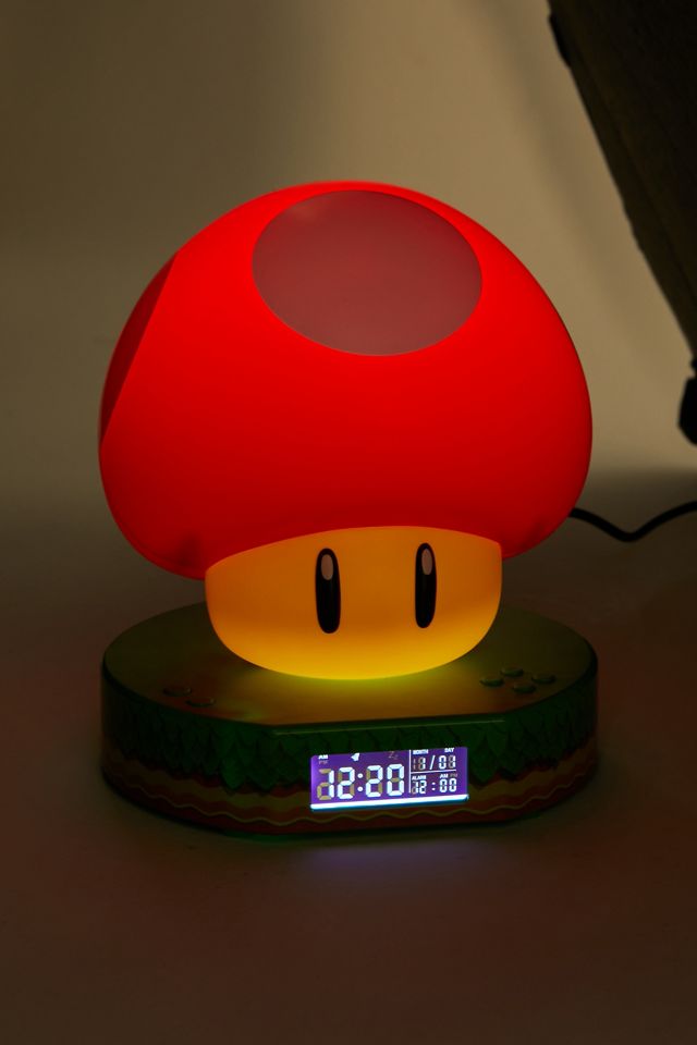 Super Mario Bros Super Mushroom Digital Alarm Clock | Urban Outfitters UK