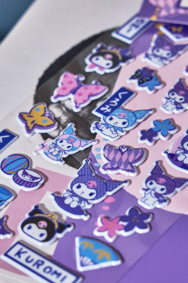 UO Exclusive Kuromi Puff Stickers #1