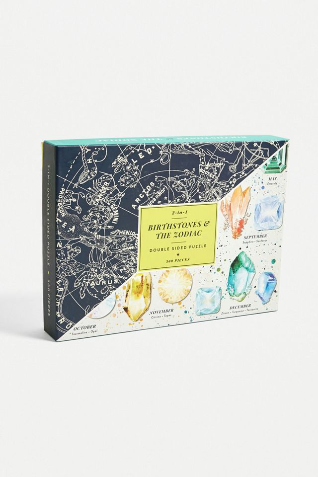 Birthstones and Zodiac Signs Double-Sided Jigsaw Puzzle #1