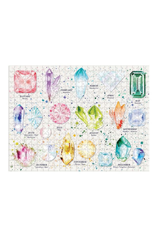 Birthstones and Zodiac Signs Double-Sided Jigsaw Puzzle #3