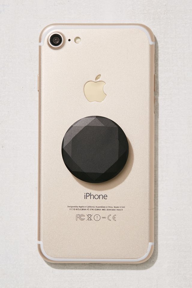 PopSockets - Pose téléphone noir  motif losanges #1