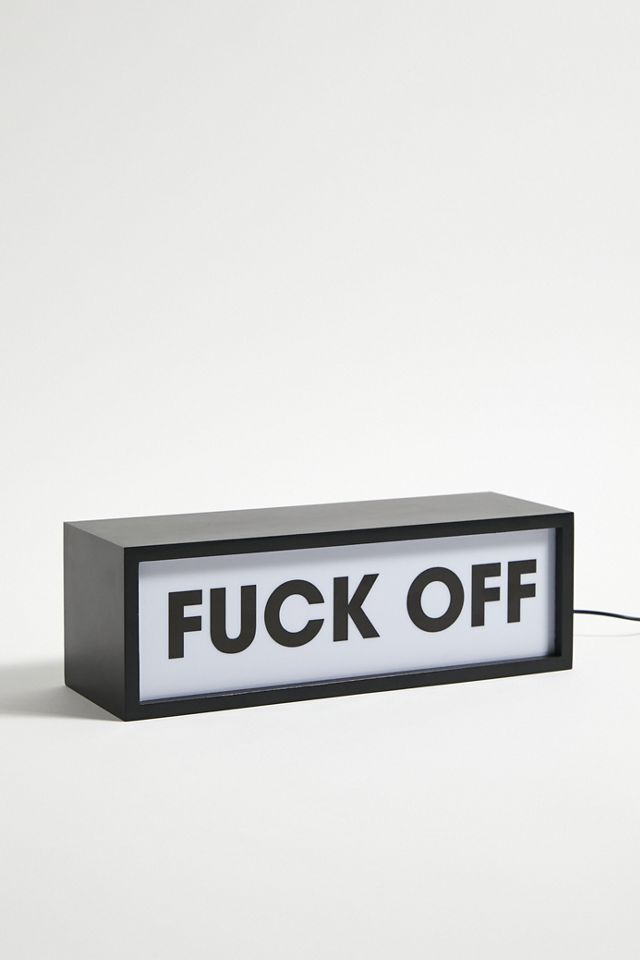 F*ck Off White Box Light | Urban Outfitters UK