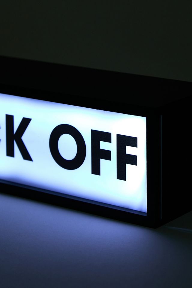 F*ck Off White Box Light | Urban Outfitters UK