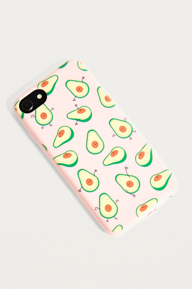 Hülle für iPhone 6/7/8 in Rosa mit Avocadomotiven #2