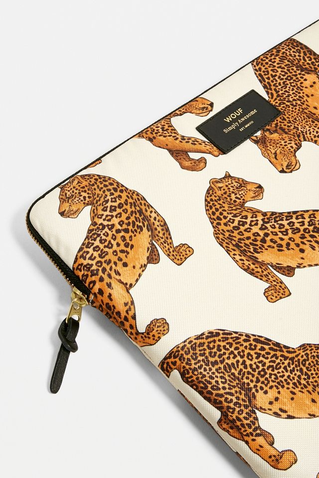 Wouf Leopard 13” Laptop Sleeve Urban Outfitters UK