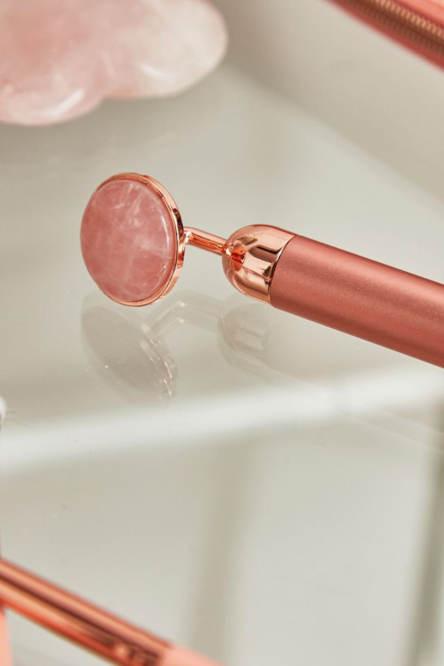 luxe + willow phoenix rose quartz vibrating facial roller LUXE + ROSE - PHOENIX main image 0