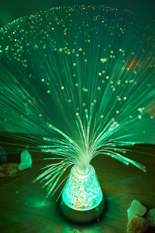 Lampe De Nuit à Fibre Optique Avec Changement De Couleur - Base Cône Sensorielle (sans Batterie)