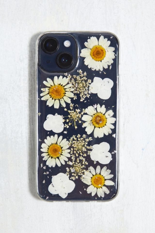UO iPhone 14 Pressed Daisy Phone Case | Urban Outfitters UK
